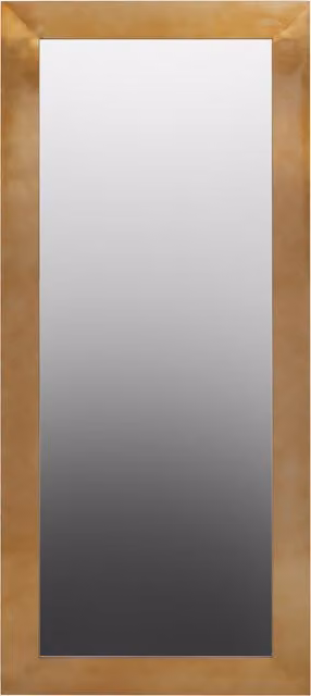 Orsina Minimalist Rectangular Gold Wall Mirror, H 180 x W 80 x D 1 cm