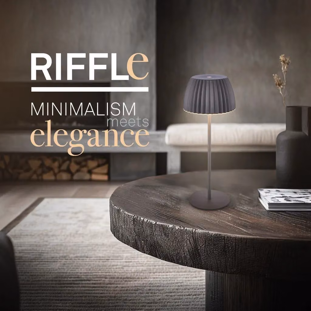 Briloner Riffle Rechargeable LED Table Lamp, Anthracite, H 36.5 x W 14.5 cm – 2