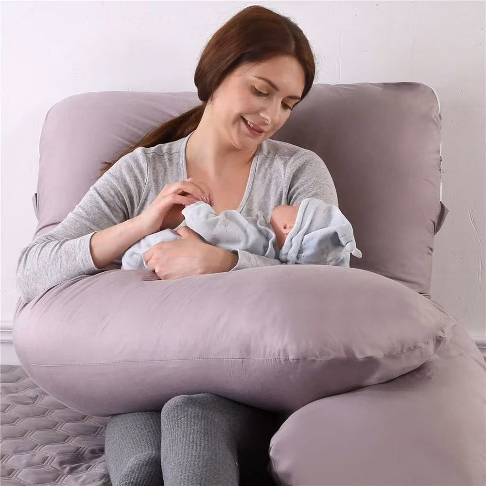 SPETLEK Full Body Nursing Pregnancy Pillow in Grey – 2