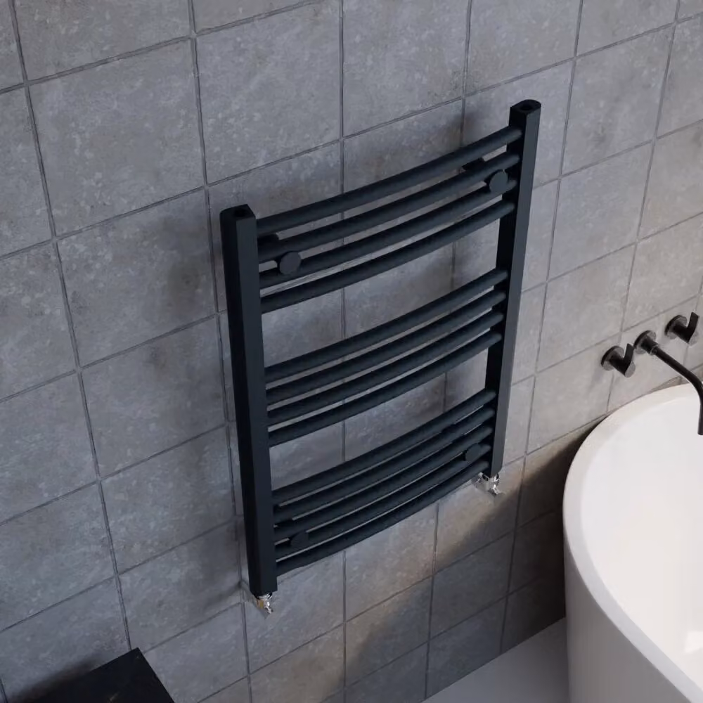 Balterley Anthracite Curved Vertical Towel Rail, W: 50 cm, H: 70 cm – 2
