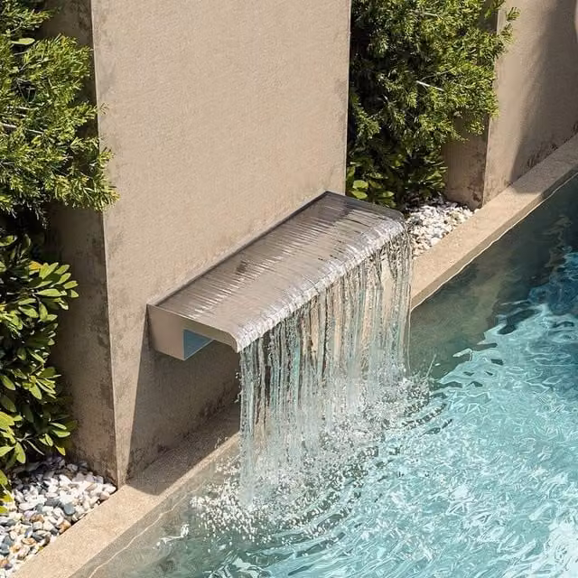 EONLION Silver Stainless Steel Waterfall Cascade Spillway – 1