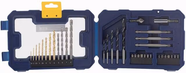 IRWIN 36 Piece Drill and Screwdriving Set with Drill Bits and Screwdriver Bits in Blue and Multicolour – 1