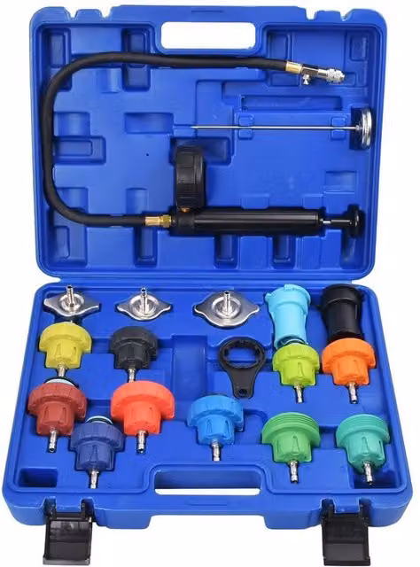 SPETLEK 18-Piece Radiator Coolant Pressure Tester Kit in Blue – 1