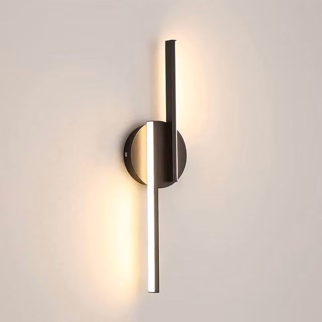 Pheashine Modern LED Wall Lamp, Black, Warm White 3000K – 1