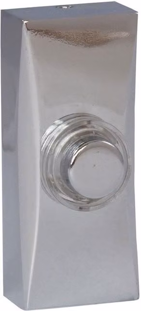 Deta Vimark Chrome Wired Mains Doorbell Bell Push in Silver