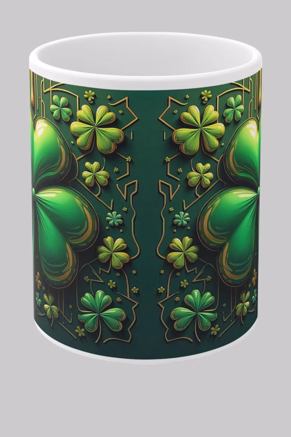 Simply Stunning Mugs Shamrock Mug Set in White – 2