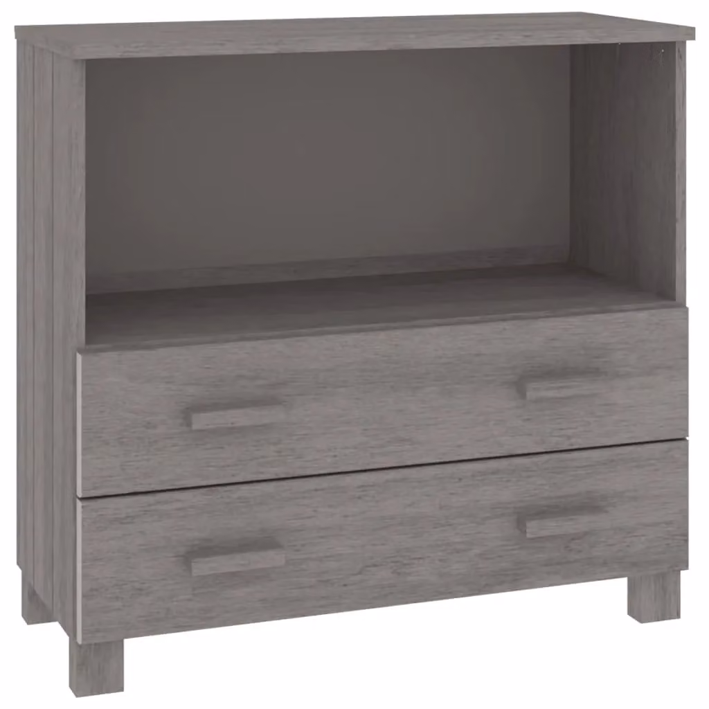 Berkfield Home HAMAR Sideboard in Light Grey Solid Pine, W/D/H: 85 x 35 x 80 cm – 2