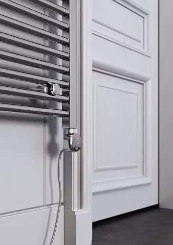Terma Leo E Electric Towel Rail, Silver, H: 180 cm, W: 60 cm, 600 Watts – 3