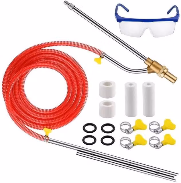 Nordara Red Wet Abrasive Sandblasting Attachment for 5000 PSI Pressure Washers – 1