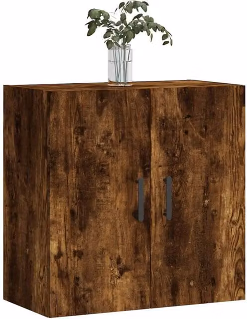 Berkfield Home Wall Mounted Smoked Oak Cabinet in Brown, W/D/H: 60 x 31 x 60 cm – 1