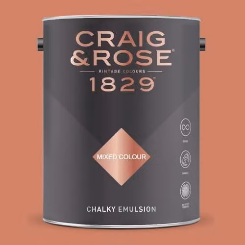 Craig & Rose 1829 Chalky Emulsion Paint in Etruscan Red, 5 l