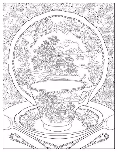 Dover Creative Haven Teatime Colouring Book – 2