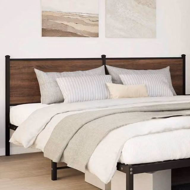 Berkfield Home Classic Headboard in Brown Oak, 190 cm, Made from MDF and Metal – 1