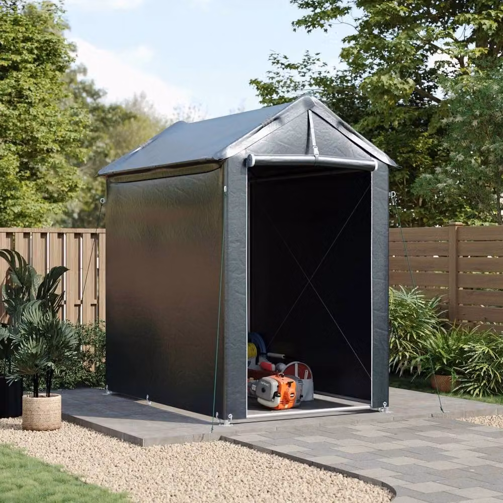 Kelvenix Grey Garden Storage Shed Tent with Window – 3