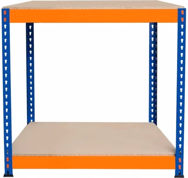 Monstershop S-Rax 2 Tier Workbench in Orange, W/D/H: 90 x 45 x 90 cm – 1