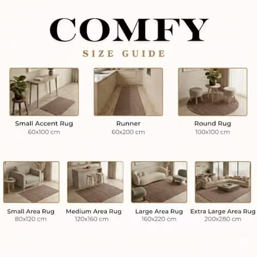 Desire Rugs Plain Modern Non-Slip Washable Living Room Area Rug, Beige, W: 160 cm, L: 220 cm – 3