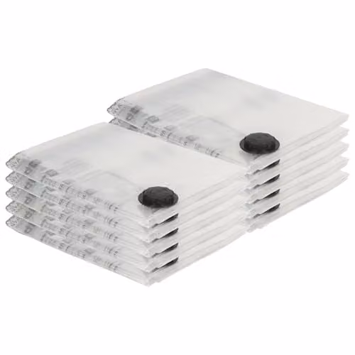 Harbour Housewares Vacuum Storage Bags, Black and Transparent, Pack of 10, W: 90 cm, H: 120 cm