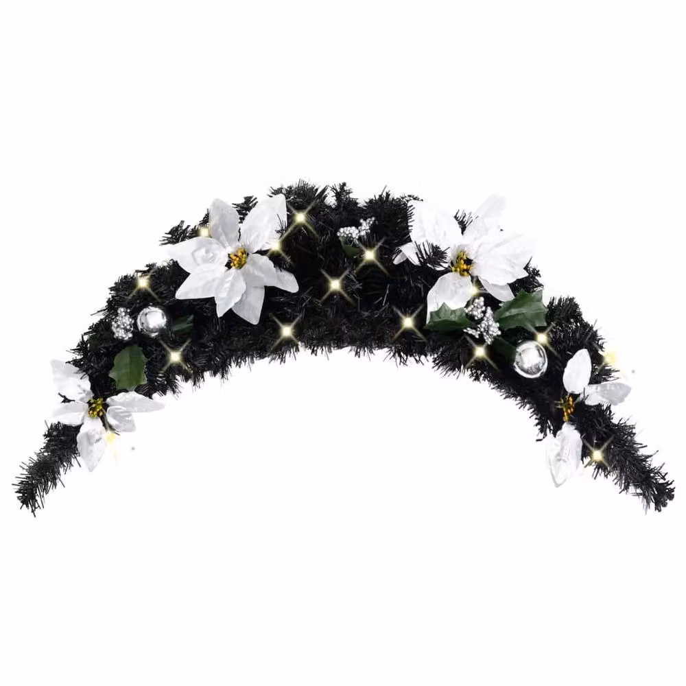 Berkfield Home Christmas Arch with LED Lights, Black, 90 cm – 2
