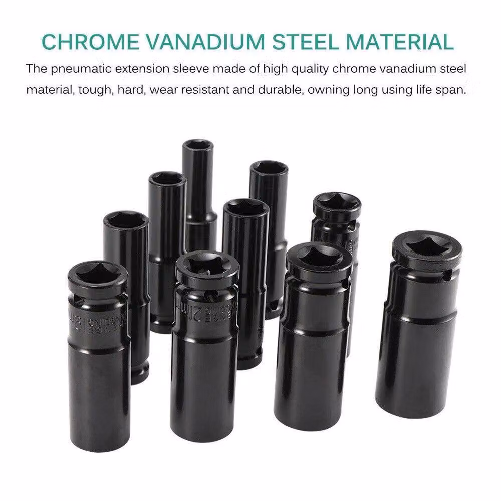 NESTLUNE 10-Piece 1/2 Inch Drive 6PT Metric Deep Impact Socket Set, 10-24mm, Black – 5