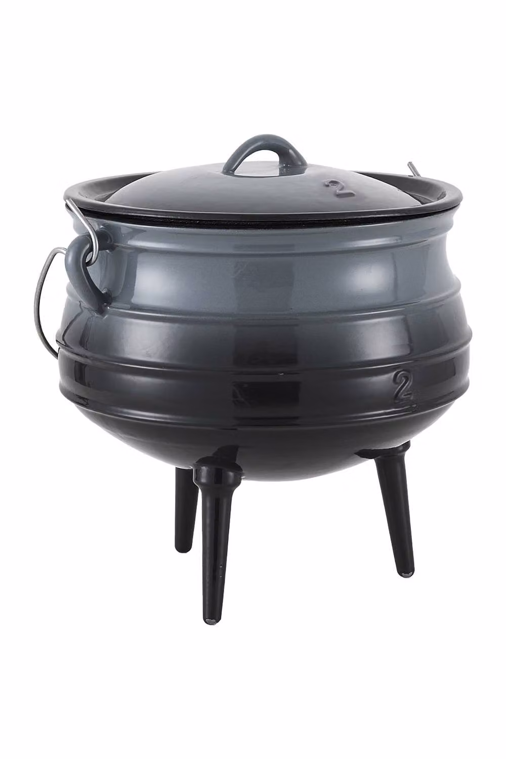 Garden Sanctuary 6L Enameled Cast Iron Cauldron with Lid in Grey – 2