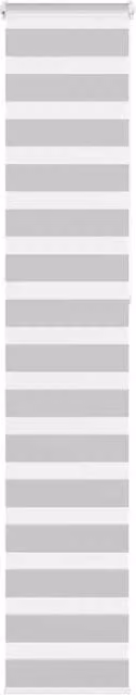 Berkfield Home Zebra Blind in Light Grey, Polyester, W: 45 cm, H: 230 cm