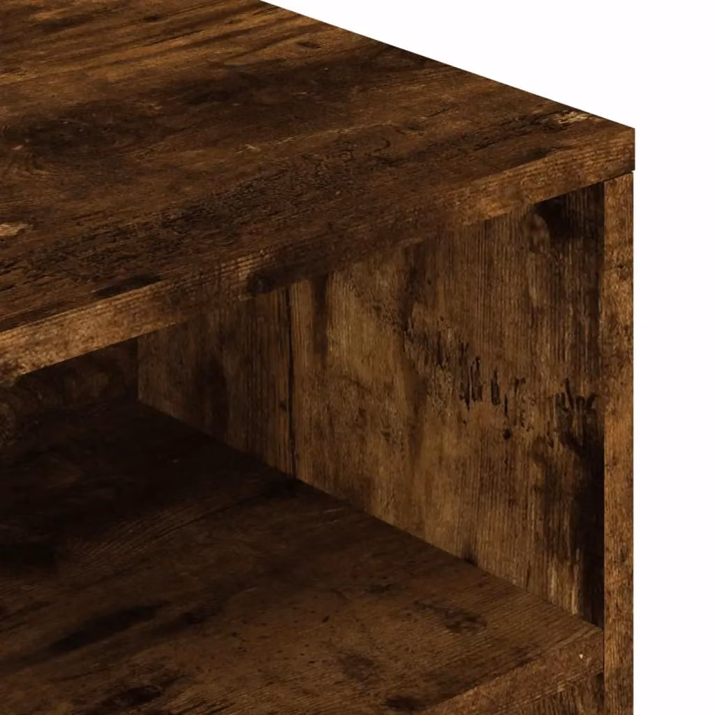 Berkfield Home Modern Rectangular Coffee Table in Smoked Oak Brown, W: 90 cm, D: 55 cm, H: 42.5 cm – 5