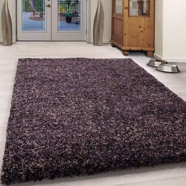 Bravich LTD Blended Shaggy Rug in Purple, W: 140 cm, D: 200 cm – 1
