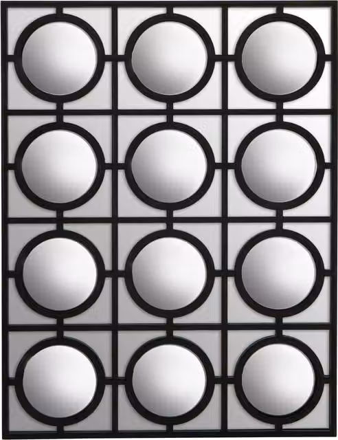 Orsina Telese Black Geometric Rectangular Decorative Wall Mirror – 2