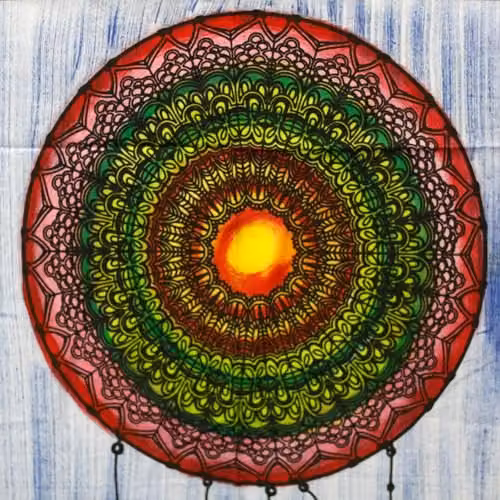 KDMD Ancient Wisdom Dreamcatcher Handbrushed Cotton Wall Art in Multicolour – 2