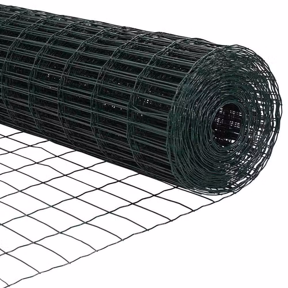 Berkfield Home Green Euro Fence, PVC-Coated Steel, W: 10 m, H: 1.4 m – 3