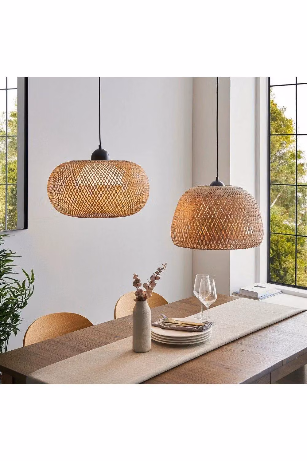 Netlighting Bali Single Pendant Ceiling Lamp in Bamboo and Rattan – 3