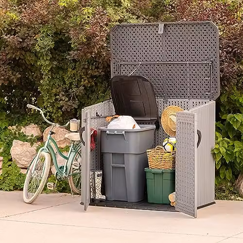 Lifetime Grey Plastic and Steel Low Cabinet Horizontal Storage Shed W/D/H: 146.0 x 128.0 x 94.0 cm – 2