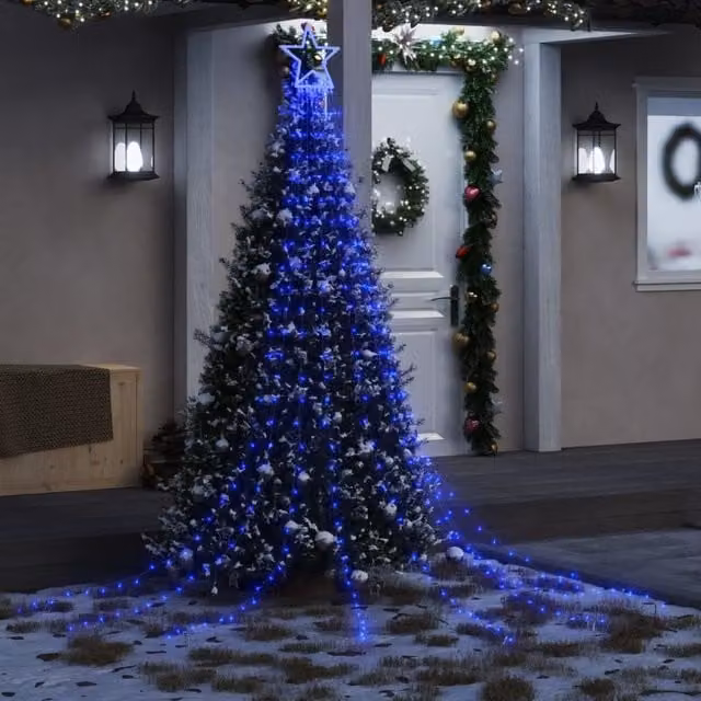 Berkfield Home Christmas Tree Lights with 320 Blue LEDs, 375 cm