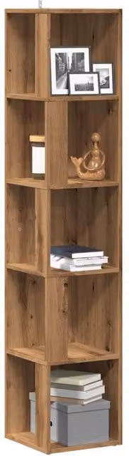 Berkfield Home Classic Corner Cabinet in Artisan Oak, Brown, W/D/H: 33 x 33 x 165 cm – 1