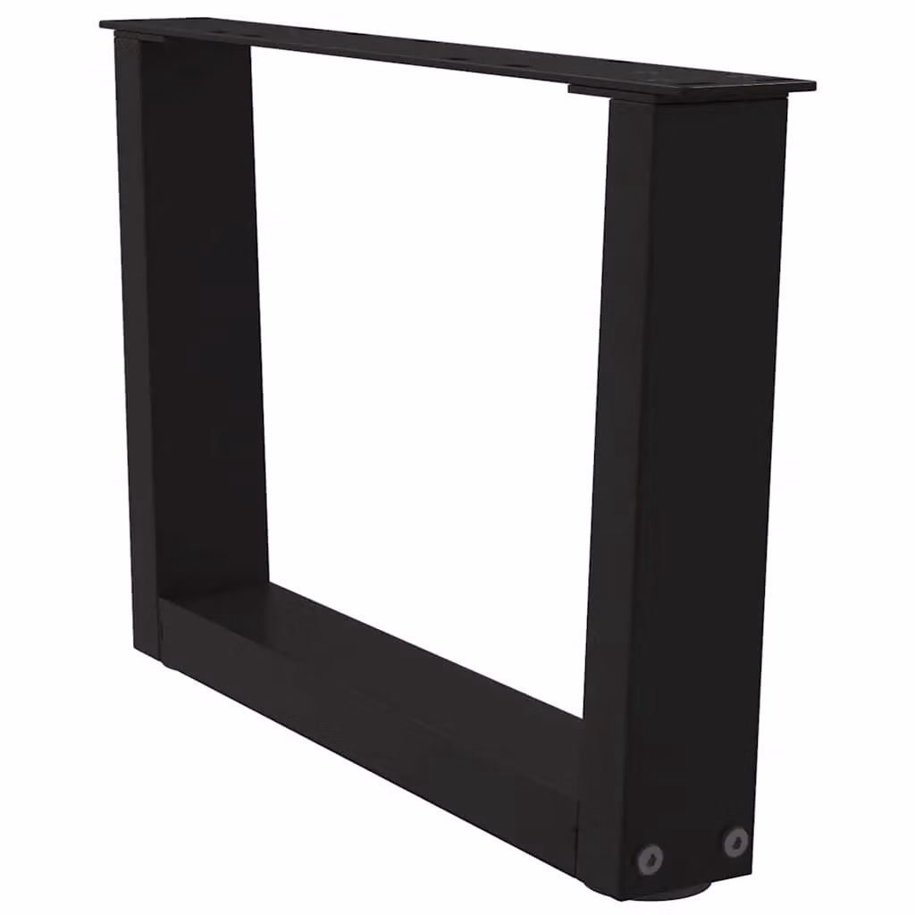 Berkfield Home V-Shape Dining Table Legs, 2 Pieces, Black Steel, H 50 cm x W 30-31.3 cm – 3