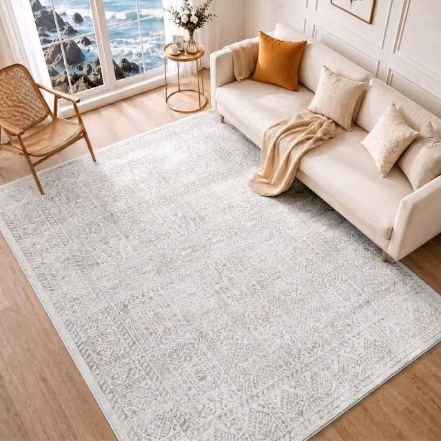 Livabliss Floransa Vintage Traditional Boho Living and Dining Rug in Beige, W: 120 cm, L: 170 cm