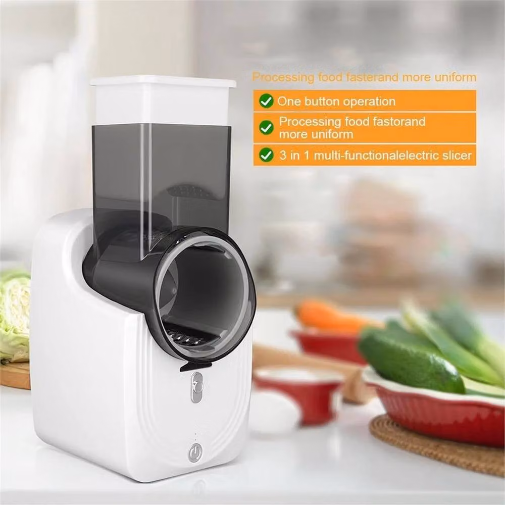 EONLION 3 in 1 Electric Cheese Grater and Vegetable Slicer, White – 4