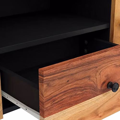 vidaXL Industrial TV Cabinet in Brown and Multicolour, Made of Reclaimed and Engineered Wood with Metal, W/D/H: 105 x 33.5 x 46 cm – 4