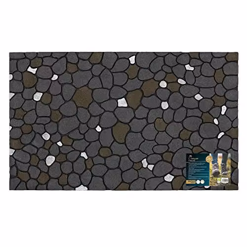 JVL Canyon Black Rubber Scraper Doormat, W: 45 cm, D: 75 cm – 5