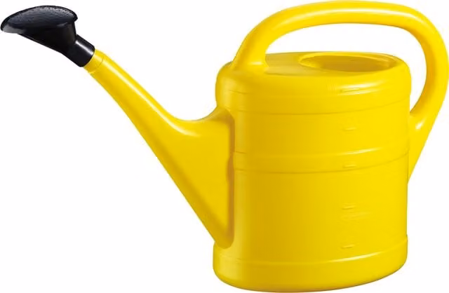 Green Wash Essential Medium 5L Outdoor Watering Can with Rose in Yellow and Black