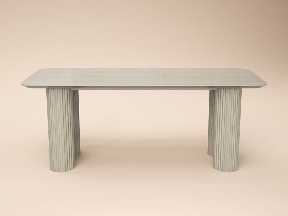 Solace+Co Zoya Rectangular Sintered Stone Dining Table in Grey or Brown, W/D/H: 180 x 90 x 76 cm – 2
