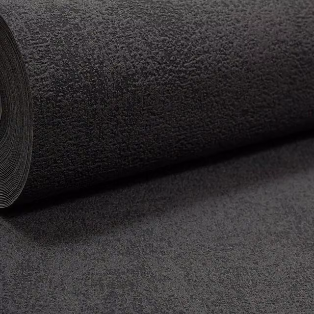 Rasch Glam Non-Woven Plain Wallpaper in Charcoal Black Grey Anthracite