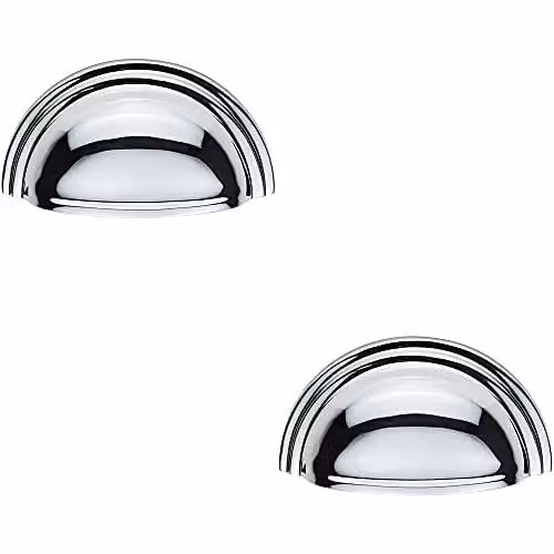 Loops 2 Pack Victorian Cup Pull Handles in Polished Chrome