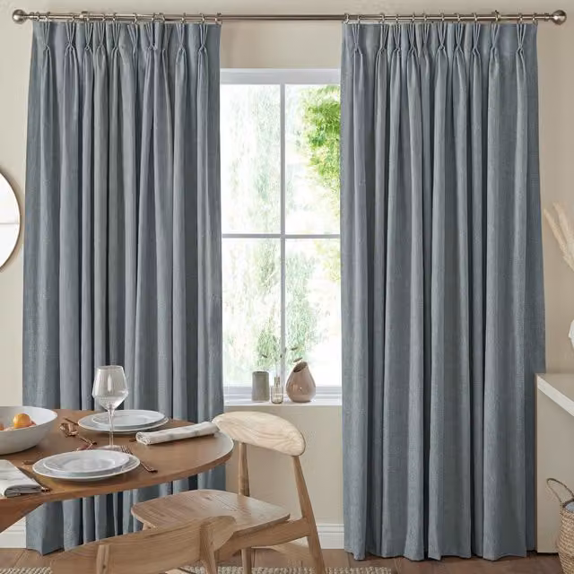 Terrys Positano Made to Measure Blackout Fabric Curtain Panel in Grey