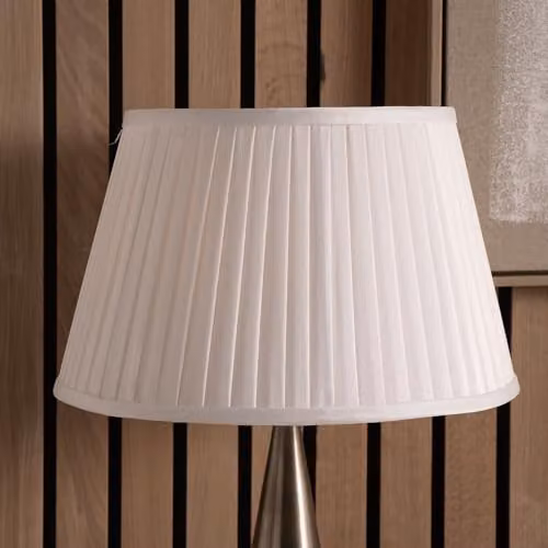 Pacific Lifestyle Poly Cotton Knife Pleat Lamp Shade in Ivory, Diameter: 35 cm – 3