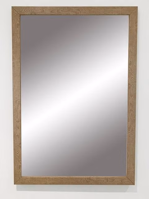 Benjamin Tate Design LTD Interior Cream Lux Rectangular Wall Mirror in Yellow and Brown, 61 x 61 cm
