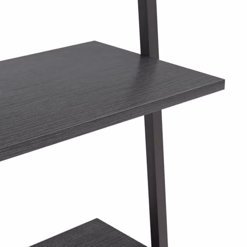 vidaXL 4-Tier Modern Leaning Ladder Shelf in Black, W: 64 cm, D: 34 cm, H: 150.5 cm – 3