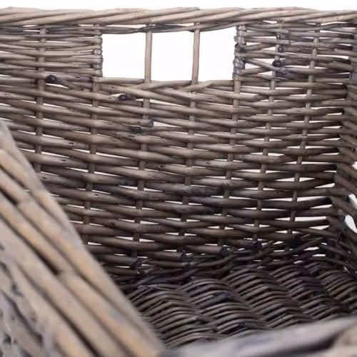 Red Hamper Jumbo Antique Wash Unlined Wicker Storage Basket, Brown, W: 50 cm, D: 42 cm, H: 26 cm – 2