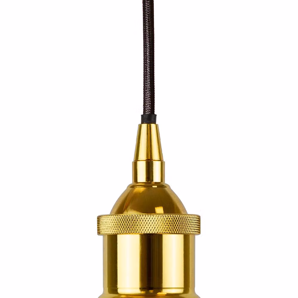 SE Home Worcester Pendant Light in Slate Grey, Gold and Black Metal Dome Design – 2