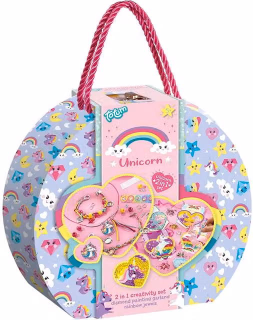 Totum Unicorn 2 in 1 Suitcase in Pink and Multicolour